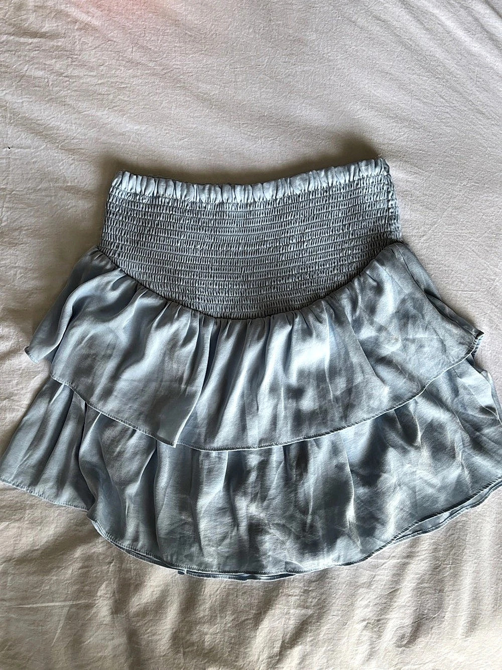 Altard State Tiered Mini Skirt in Blue Size Medium Like New